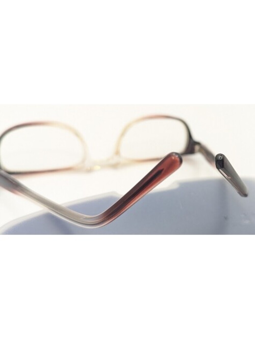 Vintage Military Romco Frames 50-22-145 Brown Clear Fade Gradient Full Rim USA - Picture 4 of 14